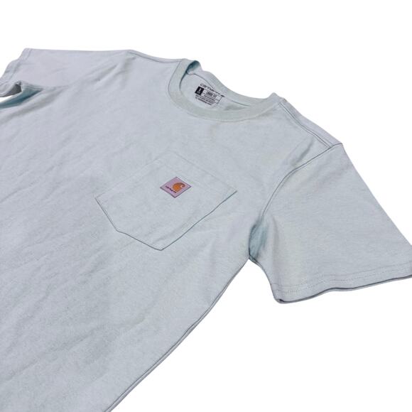 Carhartt K87-W Workwear Pocket Tee Mint Green Women’s Small Loose Fit - Picture 1 of 6